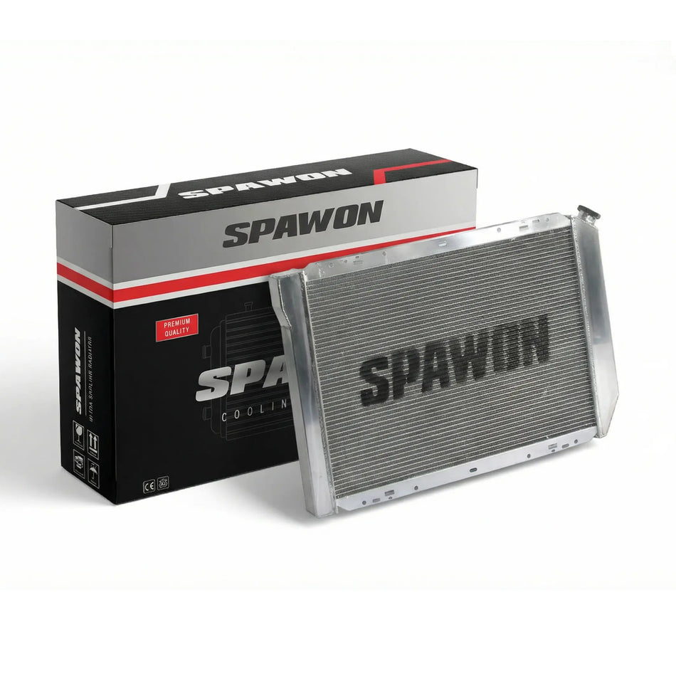 Spawon Aluminum Radiator for Ford F-150, Ford F-250, Ford F-350 & Ford Bronco 1980–1984