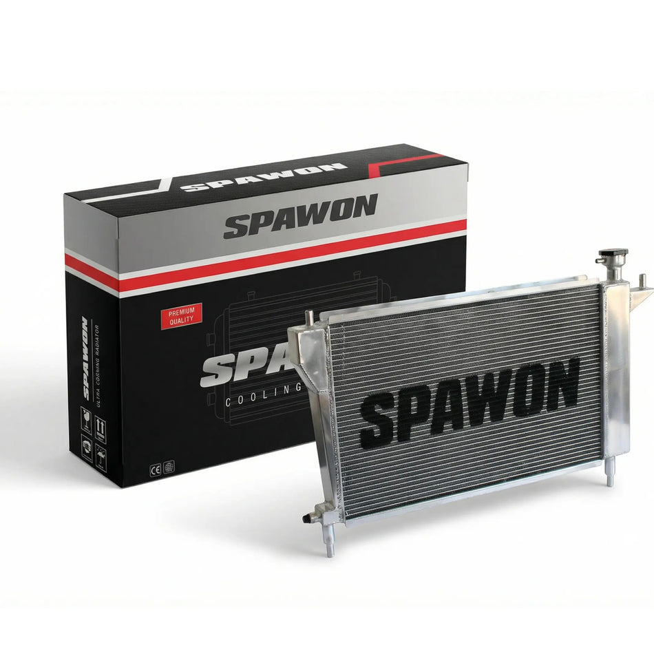 Spawon Aluminum Radiator for Ford Mustang 3.8L V6 & 5.0L / 5.8L V8 1994–1996